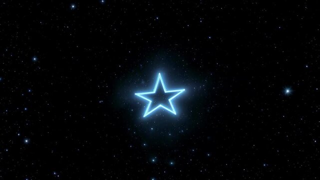 Starry sky background luminous pentagram material