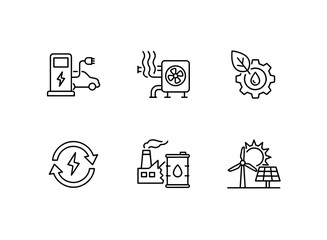Fototapeta premium Electric Charging Station Heat Pump Biofuel Energy Transition Fossil Fuels Alternative Energy