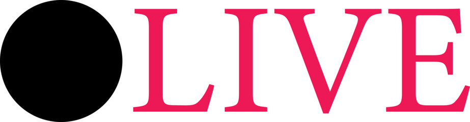 Live Streaming Icon. Vector for streaming, live broadcast, blog, television, shows, live performances, news and various video content. Live broadcasting buttons and symbols. Vector illustration.
