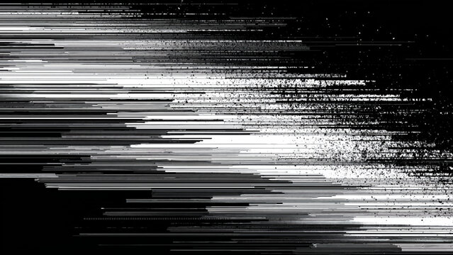 Abstract digital glitch effect with distorted lines and noise