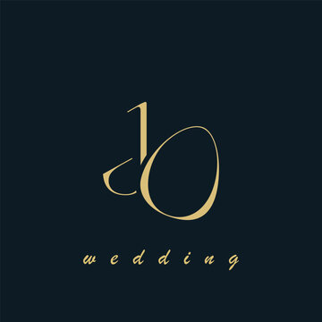 JO initial wedding letters logo monogram design. elegant wedding logo design.