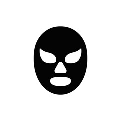 Wrestler vector icon for wrestling event flyers, sports websites, masks merchandise, or sports-themed design projects on a white background.