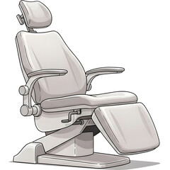 patient examination chair vector