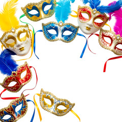 carnival mask on white background