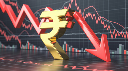 Falling Indian rupee