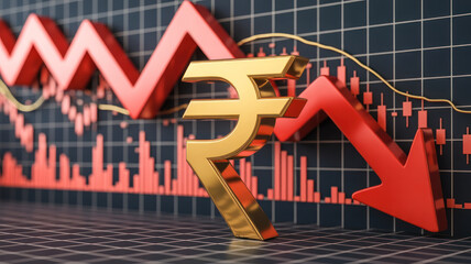 Falling Indian rupee