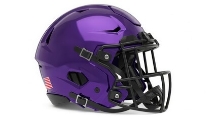 Fototapeta premium Purple football helmet with black visor