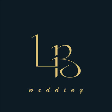 LB initial wedding letters logo monogram design. elegant wedding logo design.