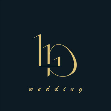 LD initial wedding letters logo monogram design. elegant wedding logo design.