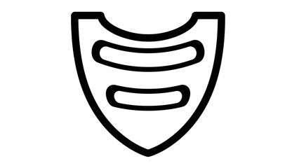 Fototapeta premium vector illustration of shield with a smile