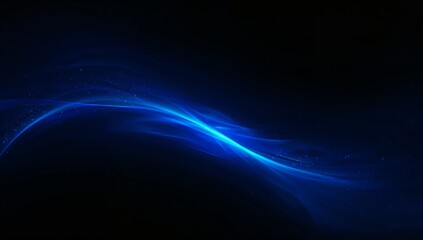 Fototapeta premium Blue Photon Beam With Volumetric Glow On Black