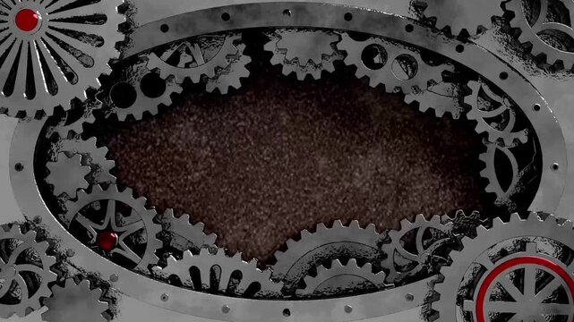 Steampunk Metal Gears Animation Background