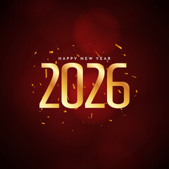Happy new year 2026 confetti decorative background