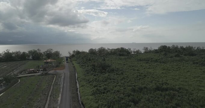 This bridge is the one that replaces the Triso Ferry crossing, which is essential for the Coastal Road route to Pusa,Crossing The Longest Batang Lupar River In Sarawak,Borneo,Malaysia.
