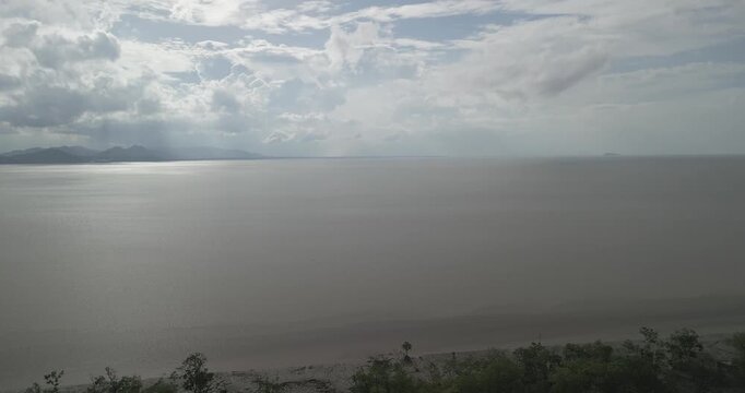 This bridge is the one that replaces the Triso Ferry crossing, which is essential for the Coastal Road route to Pusa,Crossing The Longest Batang Lupar River In Sarawak,Borneo,Malaysia.