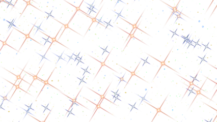 Abstract Geometric Pattern Red Starbursts Blue Spheres