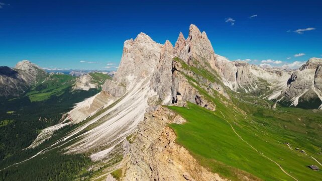 Professional 4K drone video from Mount Seceda, Italy