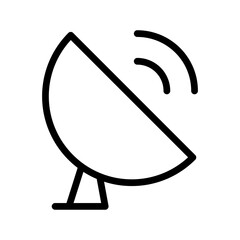 Advanced Satellite Dish icon set for communication, signal reception, broadcasting and technology