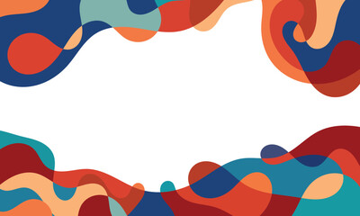 Colorfull abstract organic shapes composition for background