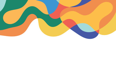 Colorfull abstract organic shapes composition for background