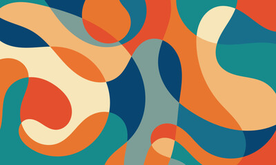 Colorfull abstract organic shapes composition for background