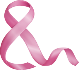 Breast cancer awareness month, waving ribbon isolated with clipping path on white background. mother and world cancer day concept