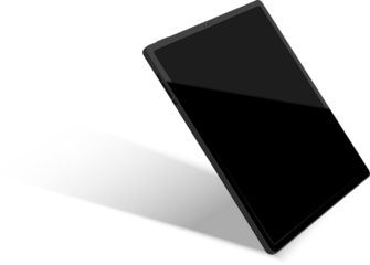 Black Smartphone or Tablet Screen Mockup at Different Angles