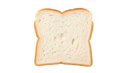 Two slices of white bread isolated on transparent background