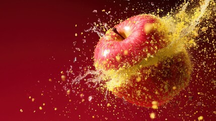 Macro close-up of fresh, juicy, and sweet red lips with water drops, isolated on white for a healthy diet splash