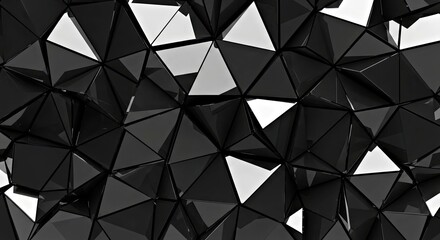 Mysterious Dark Geometric Triangle Pattern Abstract Background Texture