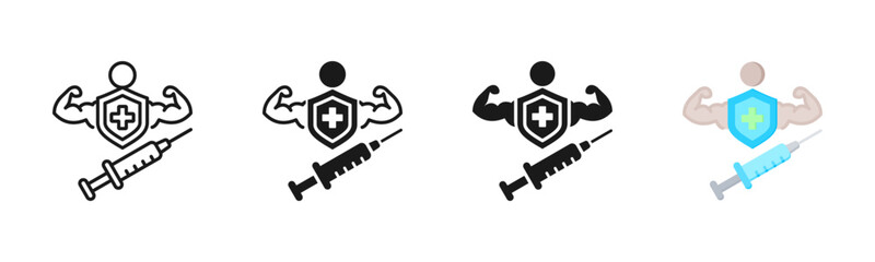 Immunology Icon, Multi Styles Icon Set