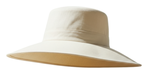 Stylish sun hat for summer activities lifestyle isolated on transparent background