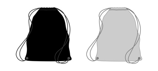 Drawstring Bags Mockup Template Vector © Toor graphic