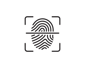 Fingerprint Scan icon vector design illustration