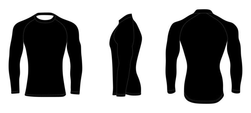 Rash Guard Mockup Template Vector