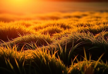Silhouette of continuous, flowing grass, gently undulating,  image,  vector