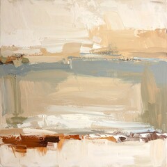Abstract landscape painting in muted earth tones (1)