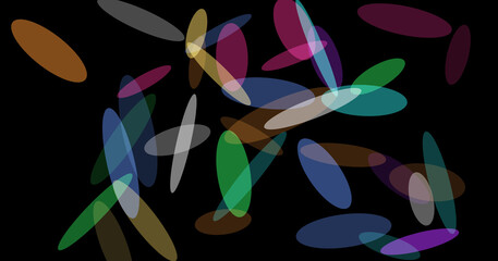 Colorful abstract ellipses