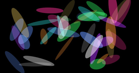 Abstract colorful ellipses