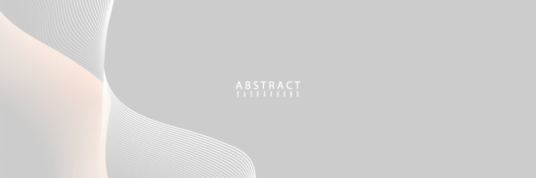 Abstract background in light gray tones. Bright and simple colors. Thin curved lines drawn in a natural wave pattern. vector, modern