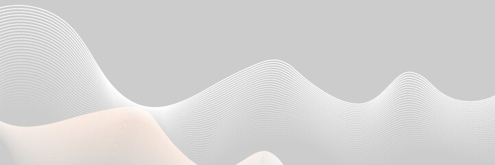 Abstract background in light gray tones. Bright and simple colors. Thin curved lines drawn in a natural wave pattern. eps10, web