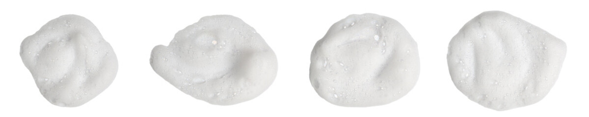 Single soap bubble on white background. Abstract cleaning texture. Ideal for hygiene, freshness and design concepts. Perfect for advertising, background and creative visual effects. 