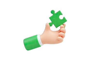Hand Holding Puzzle Piece - Solution Concept