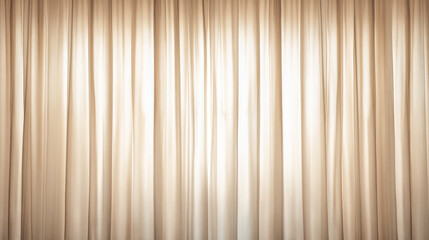 Light filters through soft fabric in a window curtain during the morning hours in a cozy room setting
