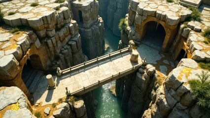 Dongqiao installation decorates the landscape area of mountains and rivers