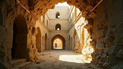 Arch hole installation decoration for ancient architectural landscape area