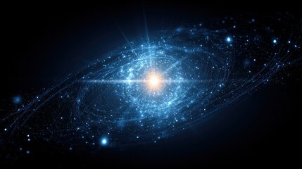 Dramatic Space Nebula with Swirling Star Clusters and Bright Center, Ideal for Sci-Fi Designs