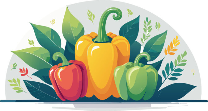 Vibrant vegetable illustration supporting educational content about fresh and healthy foods
