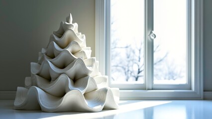 Stacked wooden tower installation decorative window scenic area