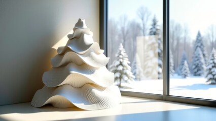 Spiral Wooden Pagoda Decorative Window Scenic Area